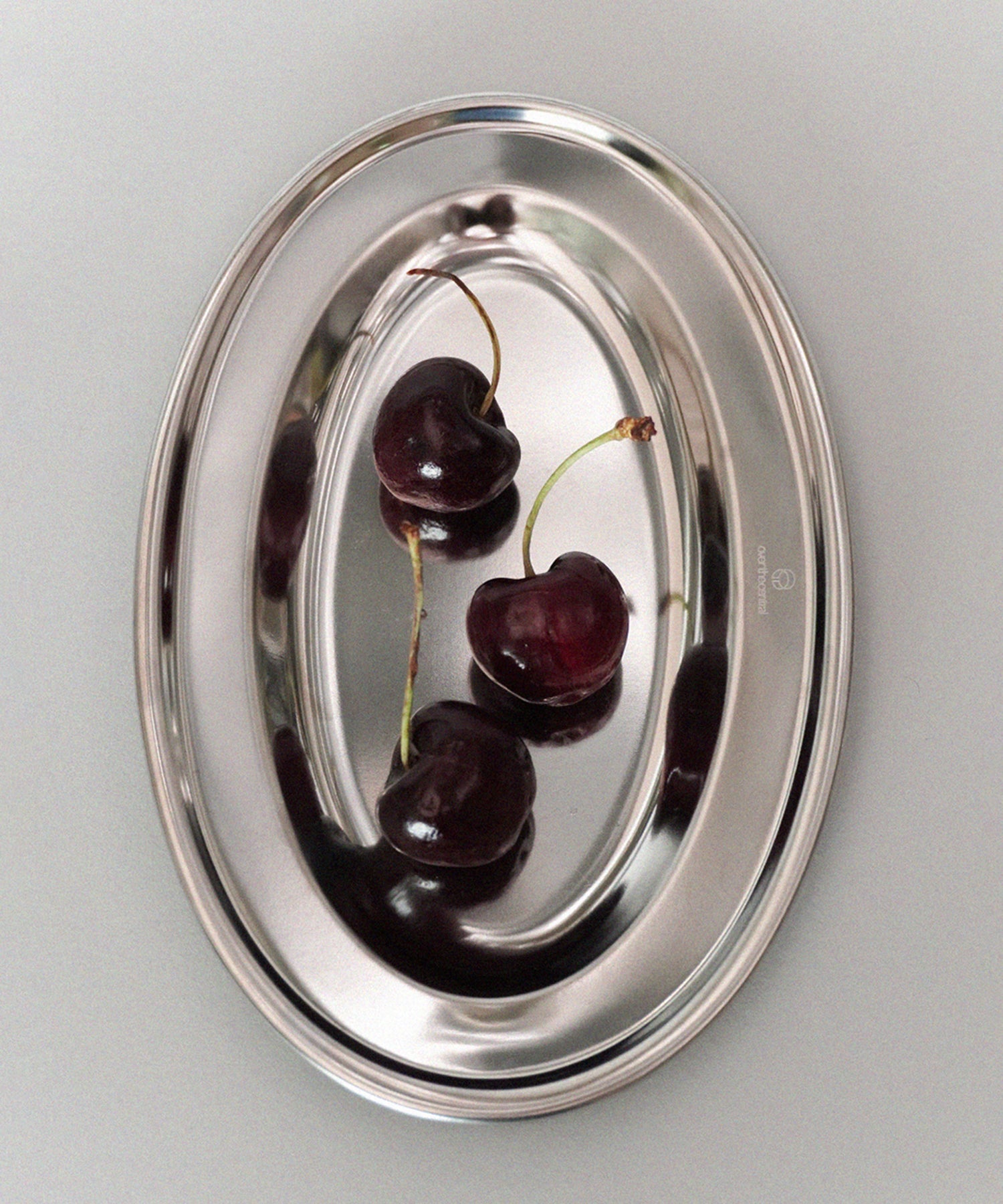 Logo Engraved Stainless Steel Oval Plate 8nch
