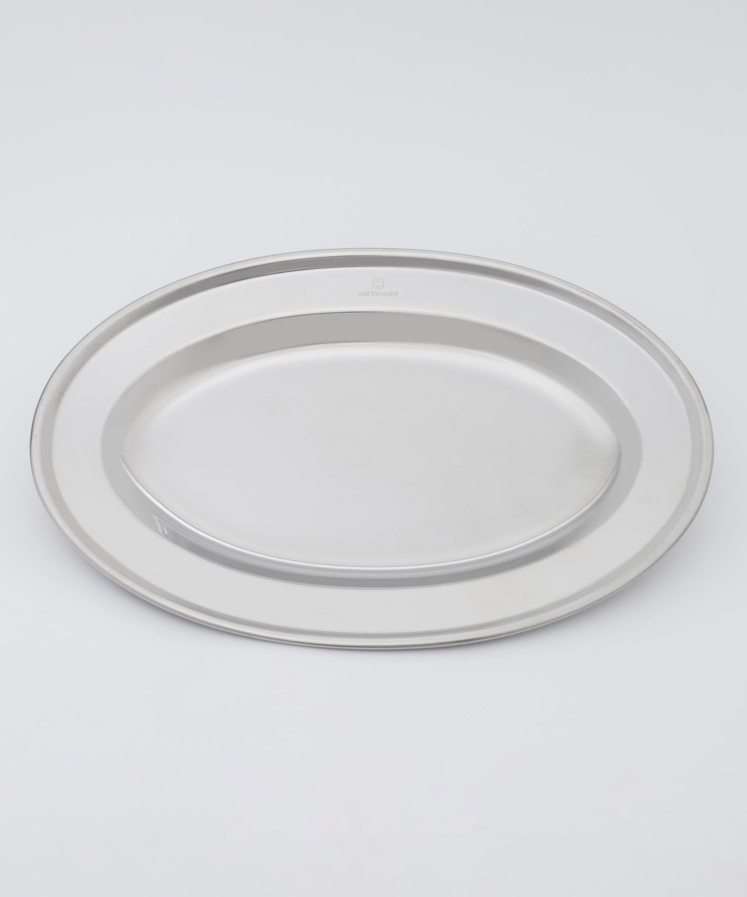 Logo Engraved Stainless Steel Oval Plate 8nch