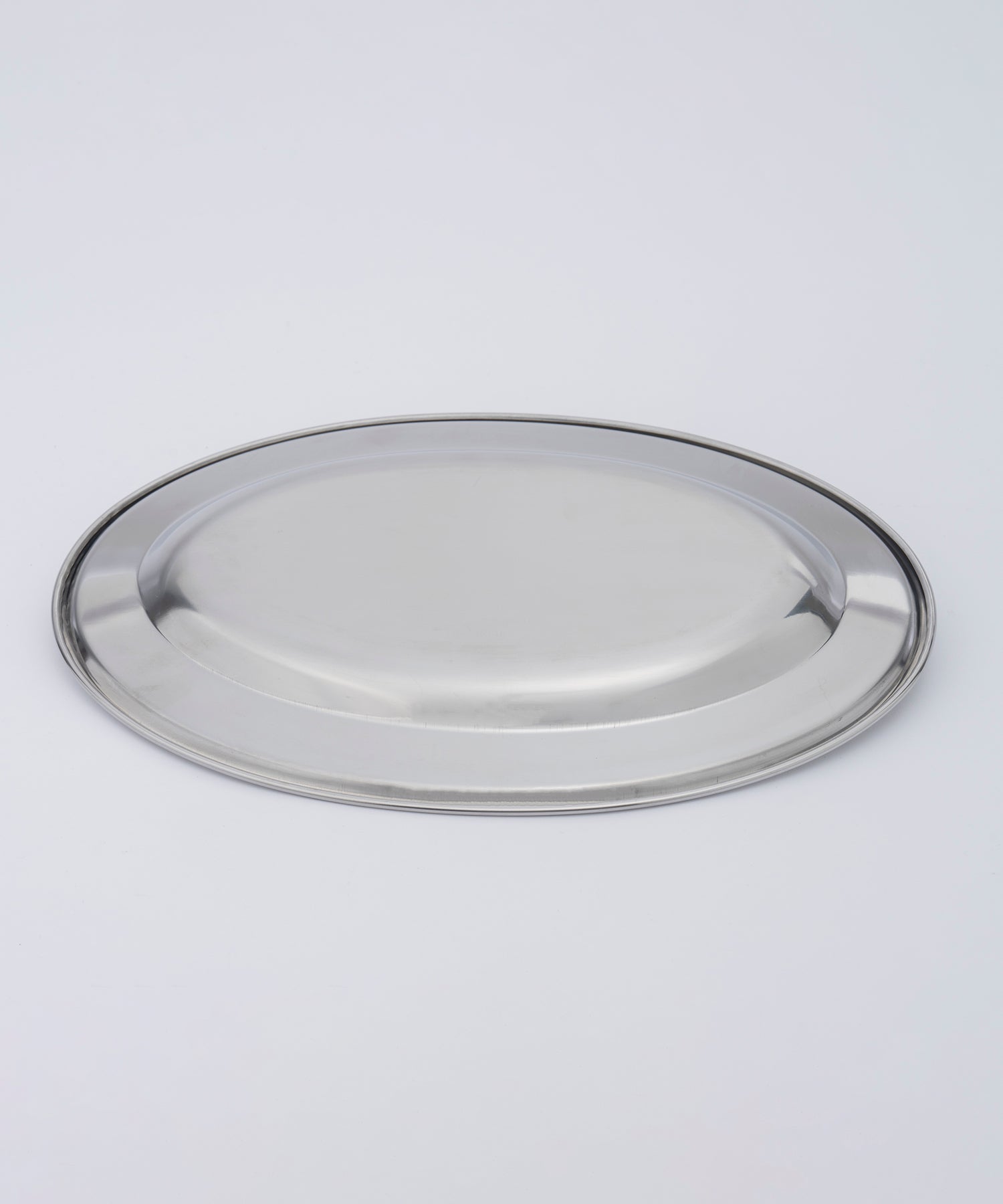 Logo Engraved Stainless Steel Oval Plate 8nch
