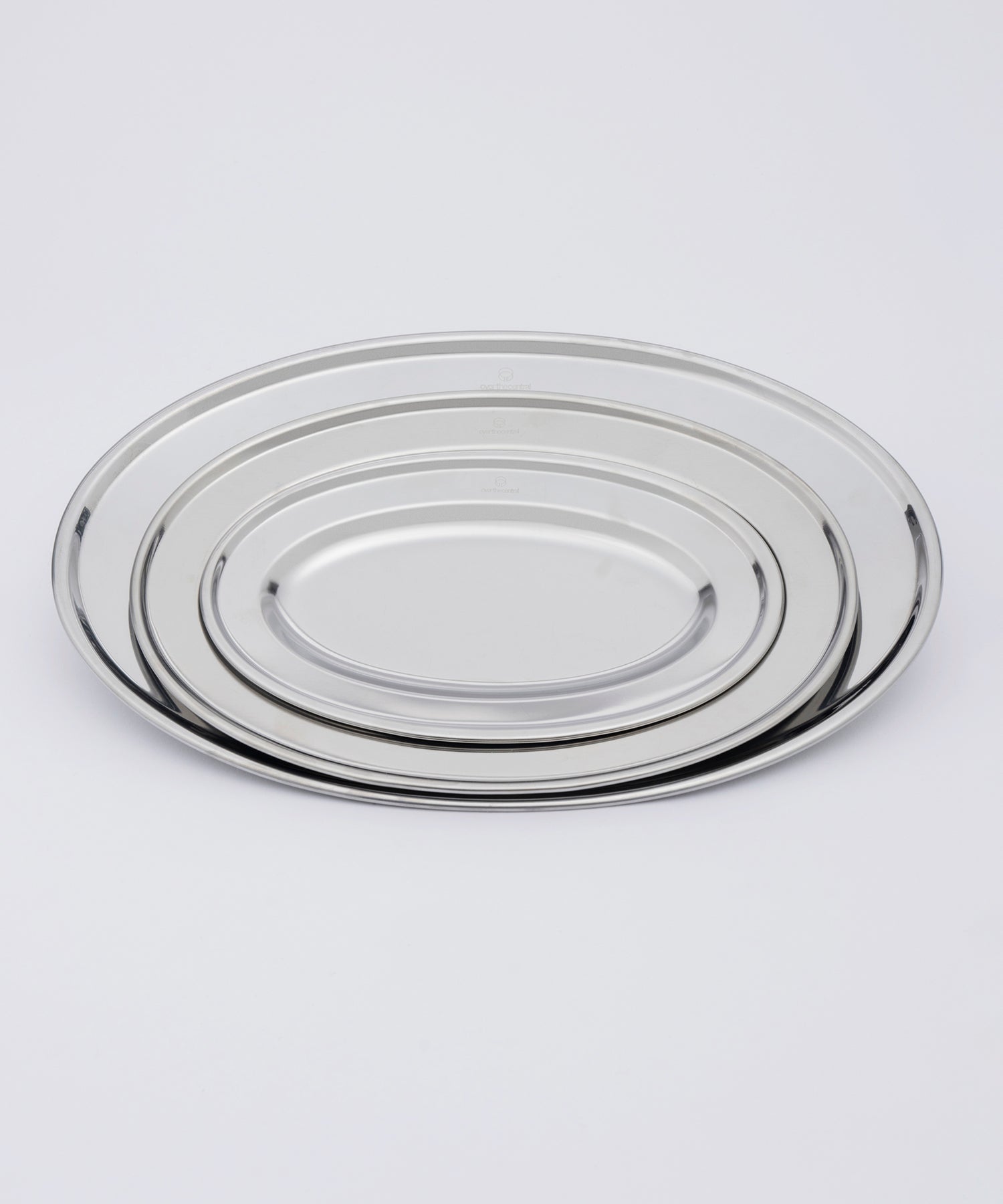Logo Engraved Stainless Steel Oval Plate 8nch