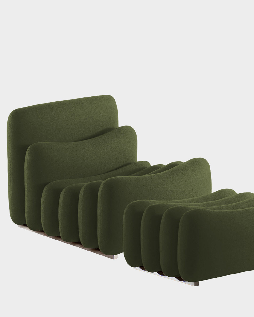 Additional System Armchair + Ottoman by Joe Colombo for Tacchini