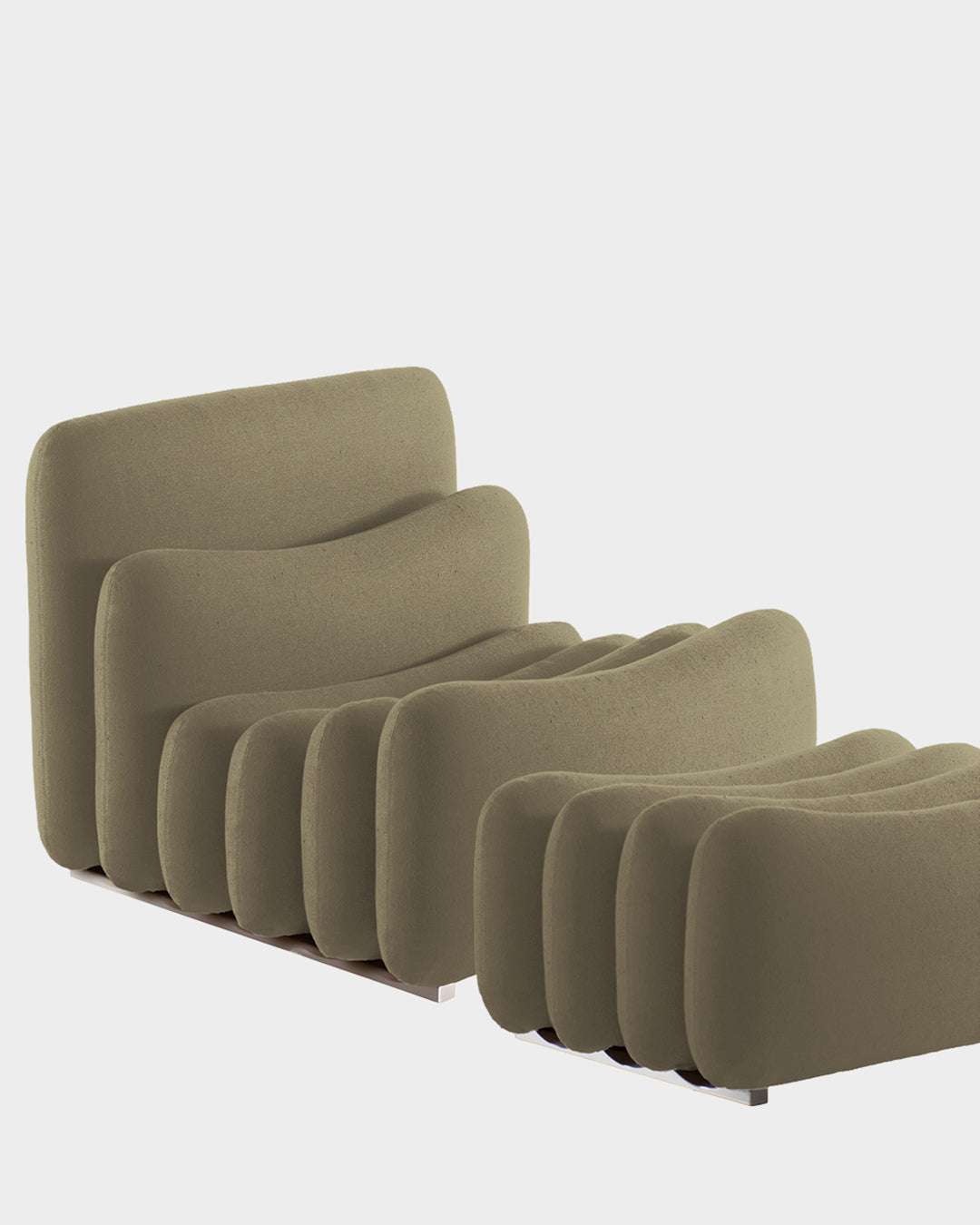 Additional System Armchair + Ottoman by Joe Colombo for Tacchini