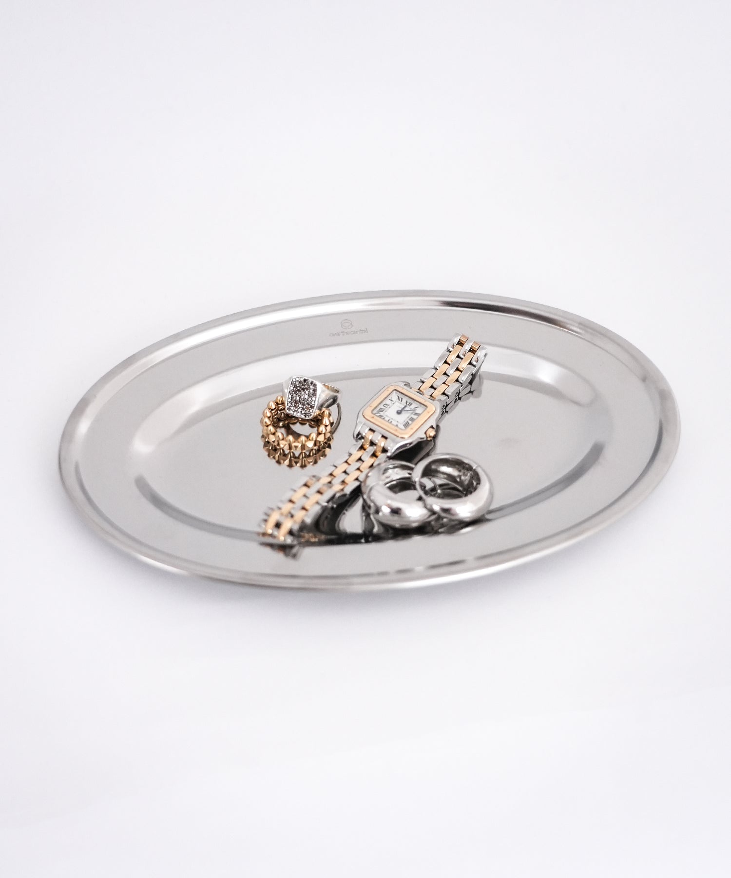 Logo Engraved Stainless Steel Oval Plate 8nch