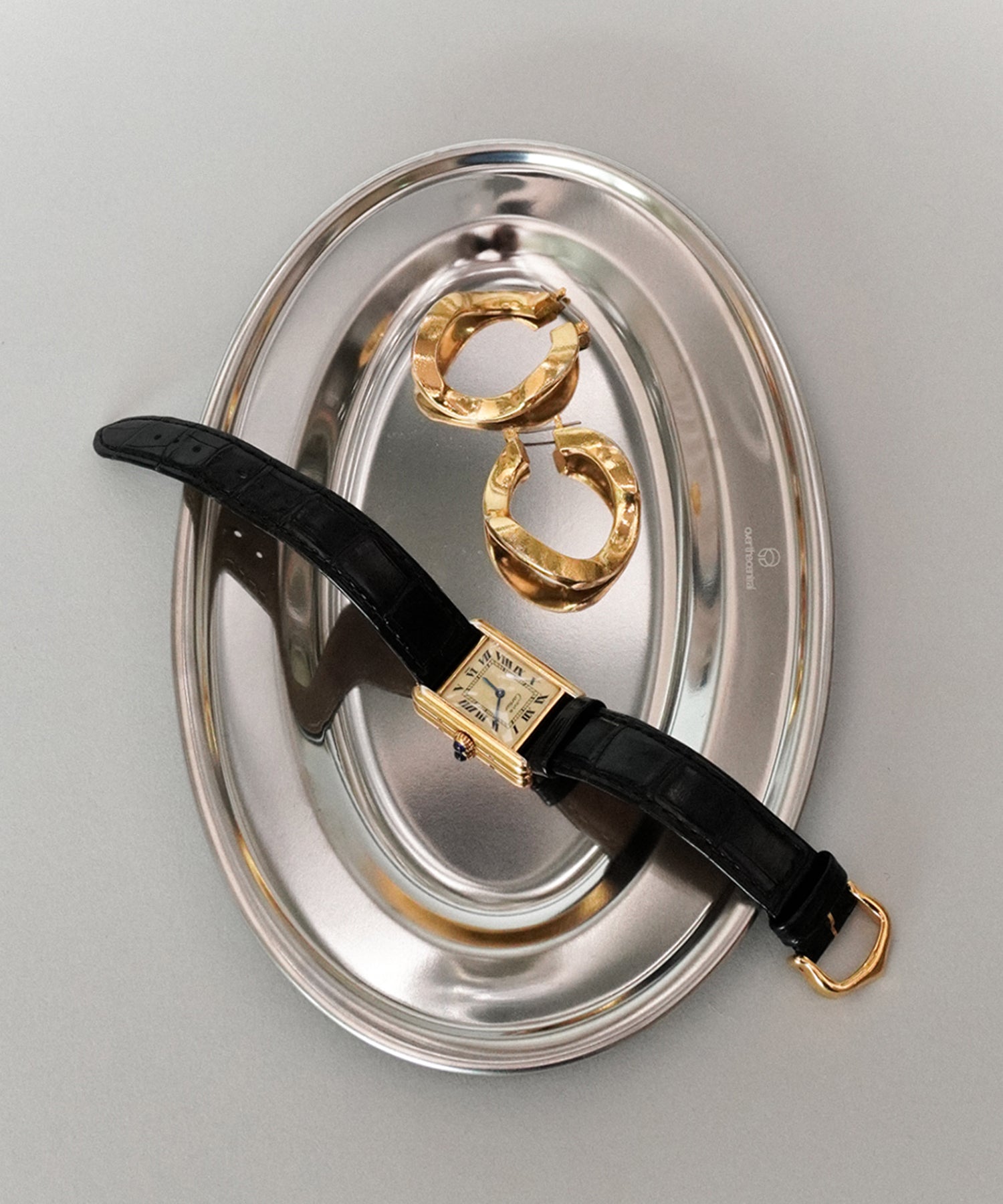 Logo Engraved Stainless Steel Oval Plate 8nch